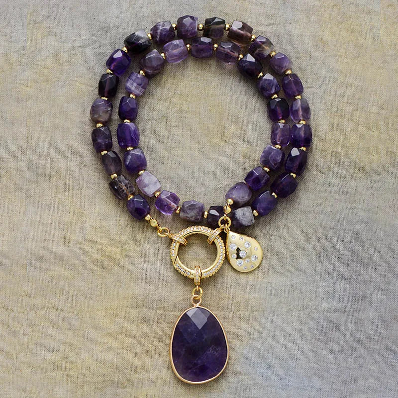 Amethyst Crystal Pendant Necklaces - Vero.com 