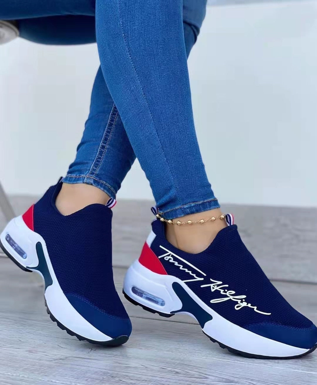 Flat Women Shoes Casual Breathable Wedges Ladies Walking Sneakers - Vero.com 
