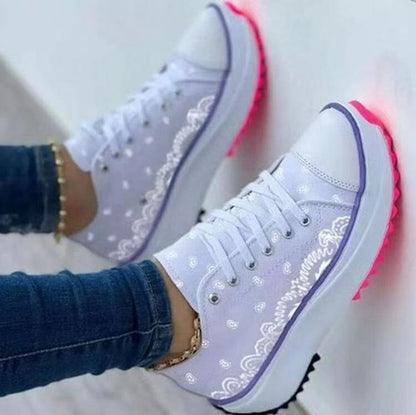 2022 Pattern Canvas Women Sneakers Casual Sport Shoes - Vero.com 