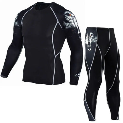 Printed Long Sleeve Gym Suit - Vero.com 