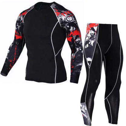 Printed Long Sleeve Gym Suit - Vero.com 