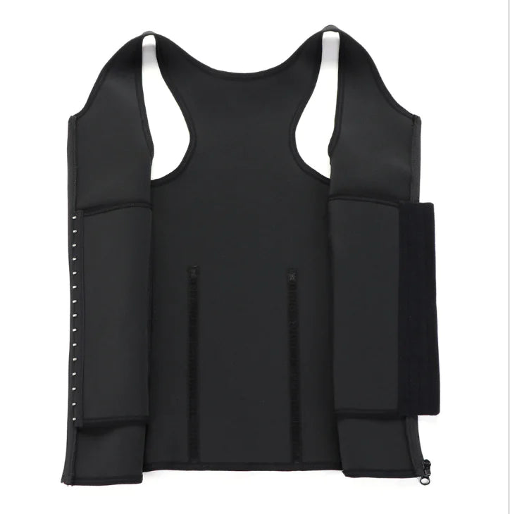 Men's Sports Rubber Steel Boned Shapewear Vest - Vero.com 