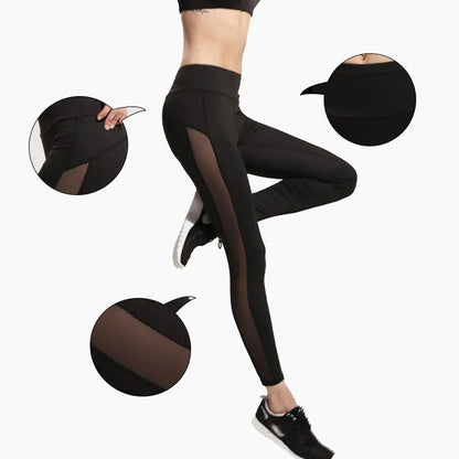 Ladies Breathable Mesh Yoga Pants for Fitness and Sports - Vero.com 