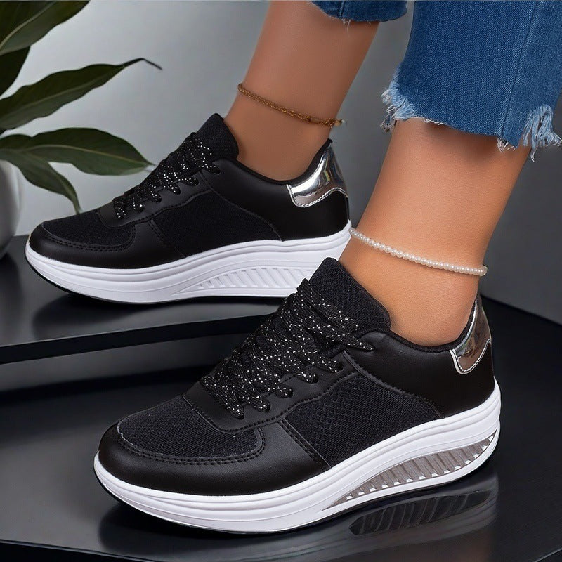 Women's Fly Woven Mesh Breathable Casual Sneaker Platform