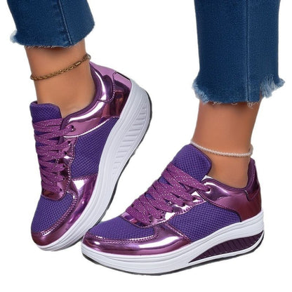 Women's Fly Woven Mesh Breathable Casual Sneaker Platform