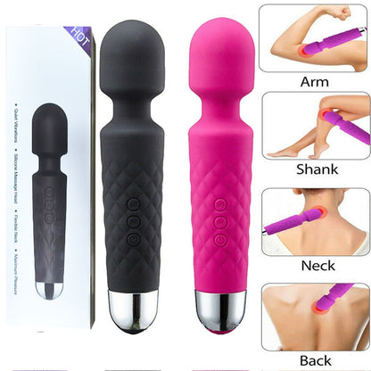 Magic Massage Wand Muscle Relaxation Massager 20 Speed Vibrating Full Body Therapy Motor