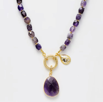 Amethyst Crystal Pendant Necklaces - Vero.com 