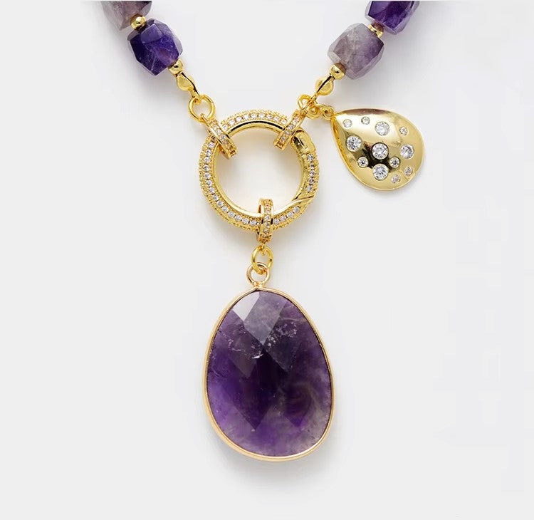 Amethyst Crystal Pendant Necklaces - Vero.com 