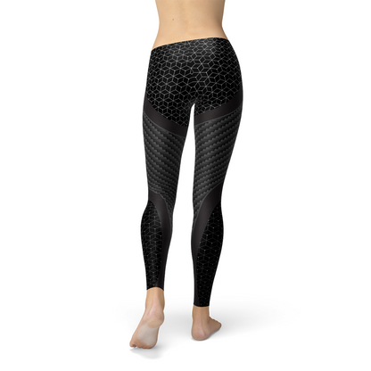 Womens Carbon Fiber Sports Leggings - Vero.com 