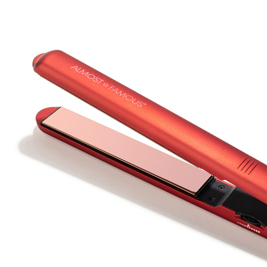 Almost Famous 1" MaxLength Flat Iron with Rose Gold Titanium Plates - Vero.com 