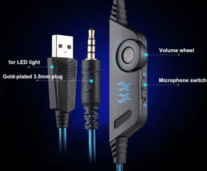 Ninja Dragon G9300 LED Gaming Headset with Microphone - Vero.com 