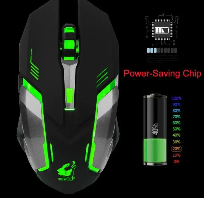 Ninja Dragon Stealth 7 Wireless Silent LED Gaming Mouse - Vero.com 