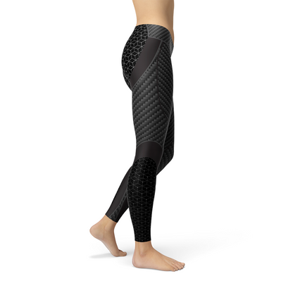Womens Carbon Fiber Sports Leggings - Vero.com 