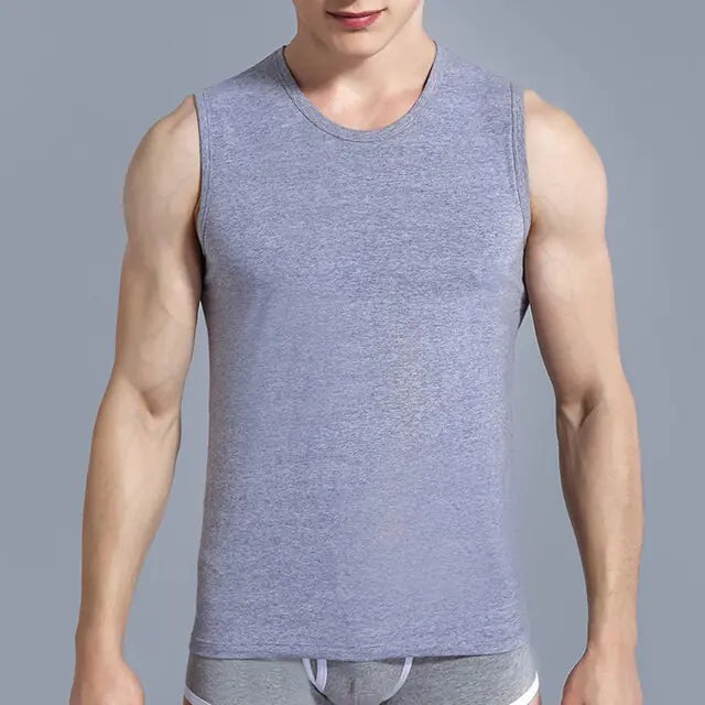 Men's Breathable Cotton Vest for Gym Sports Training - Vero.com 