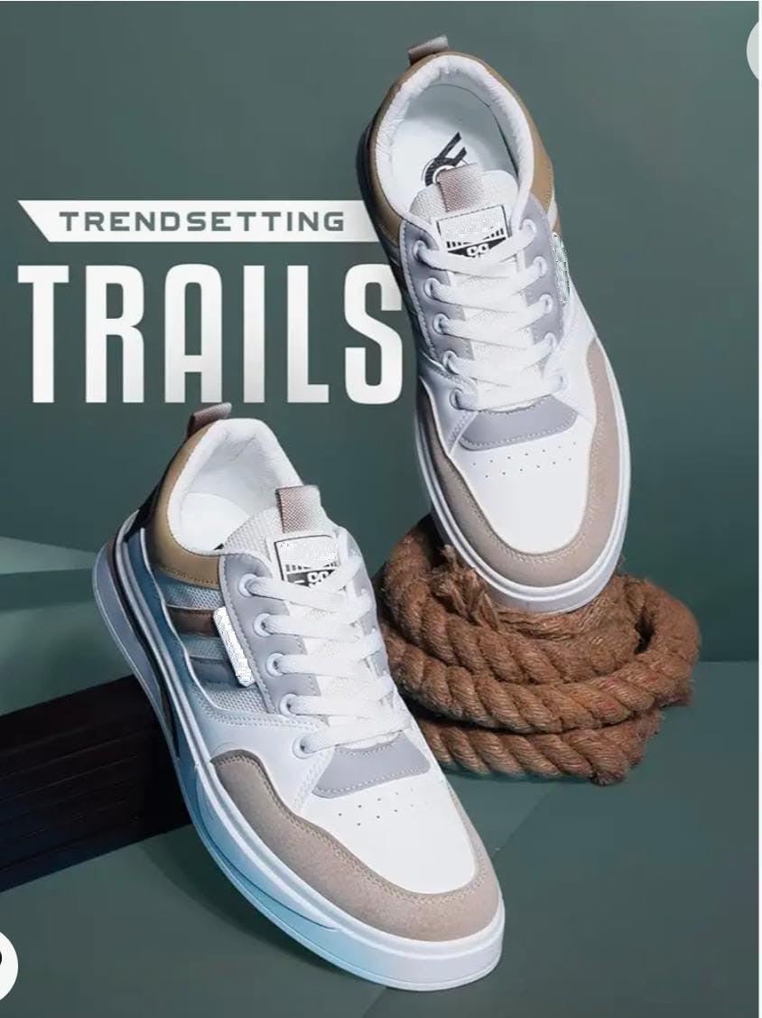 White Brown Sneaker For Men (SIZE 6K) - Vero.com 