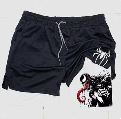 Marvel Spider-Man Venom Gym Shorts Men Fitness - Vero.com 