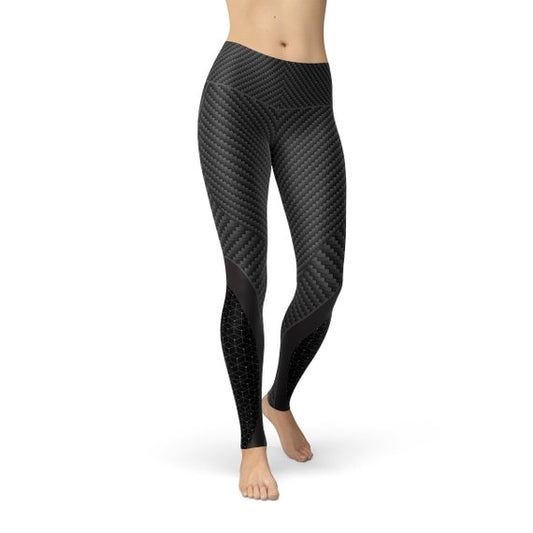 Womens Carbon Fiber Sports Leggings - Vero.com 