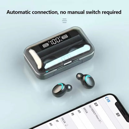 TWS F9-5 Earphone Bluetooth Earphones Wireless Headphones Hifi Stereo Sports Earbuds Headset With Mic Handfree