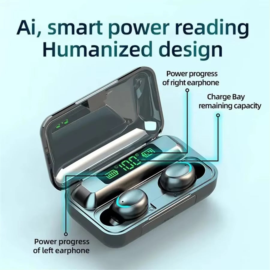 TWS F9-5 Earphone Bluetooth Earphones Wireless Headphones Hifi Stereo Sports Earbuds Headset With Mic Handfree