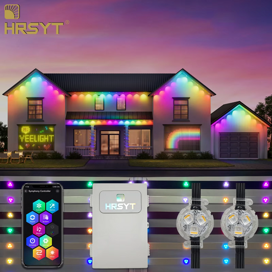 Twinklight Permanent Led Holiday Lights Outdoor with Track Soffit Lighting 12v Waterproof Ip68 Ucs2904 Rgbw Led Pixel