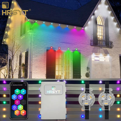 Twinklight Custom Pixel RGBW Led Lights 12V Outdoor Holiday Lights Permanent Christmas Lights Decoration