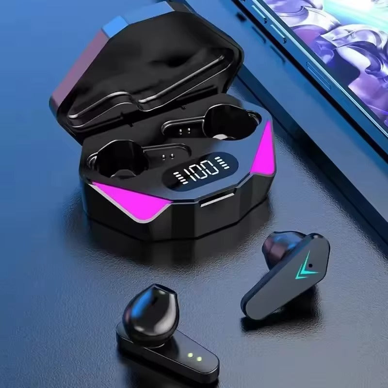 Gaming X15 TWS In-Ear Wireless Stereo Earbuds Low Latency Headphones LED Waterproof Features Perfect Smart Watches Accessory