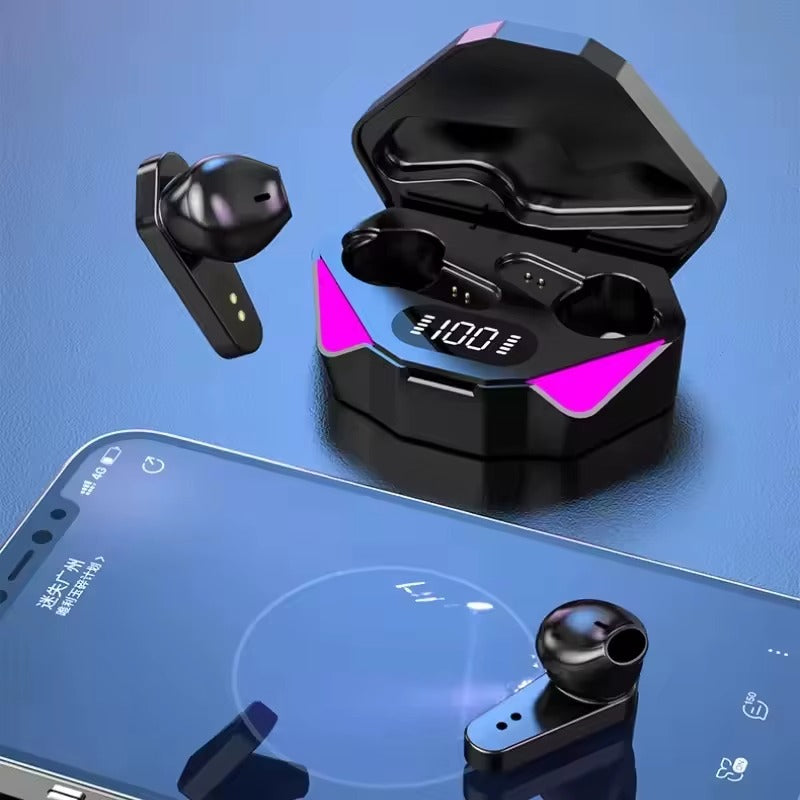Gaming X15 TWS In-Ear Wireless Stereo Earbuds Low Latency Headphones LED Waterproof Features Perfect Smart Watches Accessory