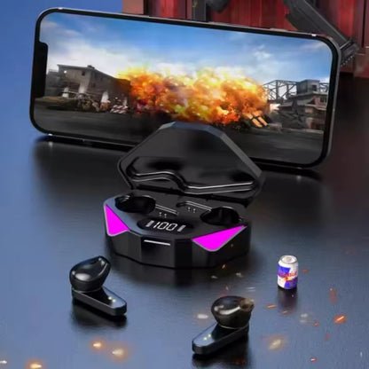 Gaming X15 TWS In-Ear Wireless Stereo Earbuds Low Latency Headphones LED Waterproof Features Perfect Smart Watches Accessory