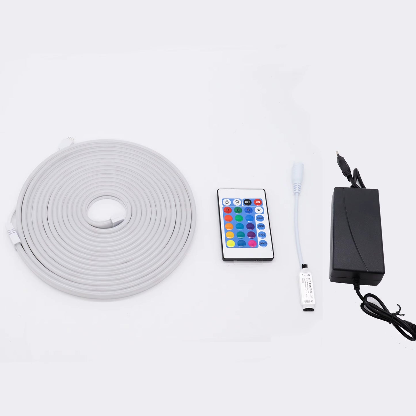 12V RGB Neon LED Strip 24Key Remote Control Blister Packaging Set Flexible for Sign Advertising Board RGB LED Strip Light