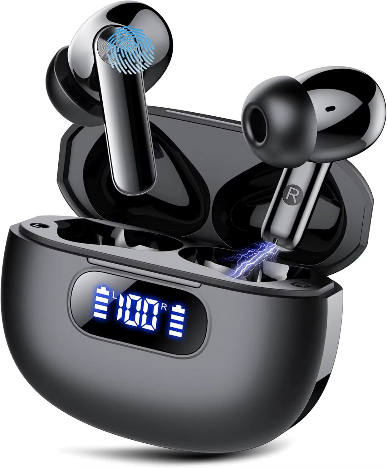 Tws In-ear Handfree Headphones Hifi Stereo Wireless Gaming Headset with Mic Earphone Led Noise Cancelling Bluetooth Tws Earbuds