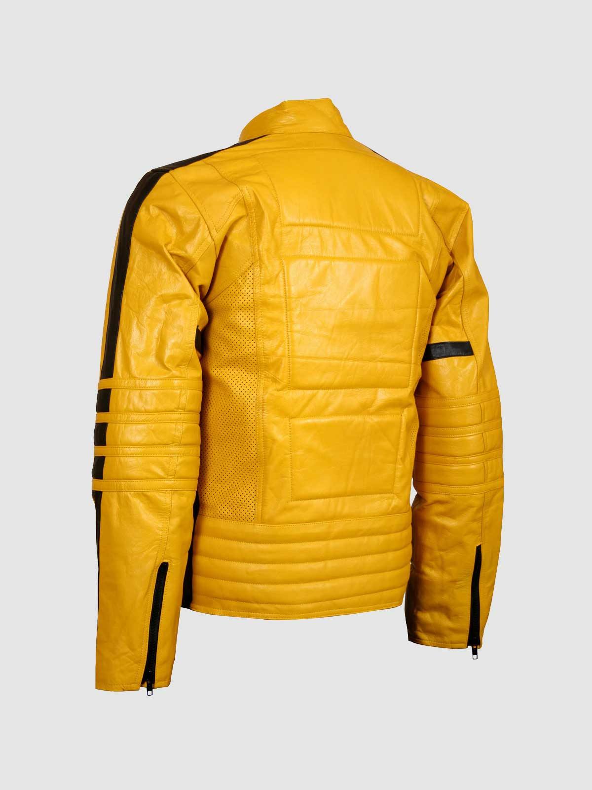 Yellow Motorcycle Leather Jacket - Vero.com 