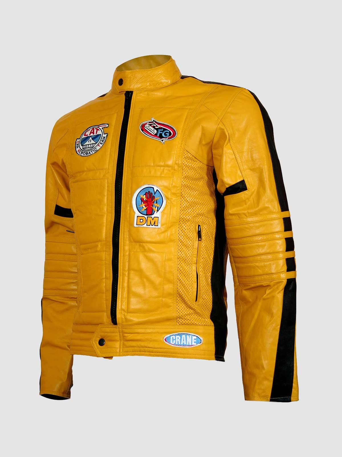 Yellow Motorcycle Leather Jacket