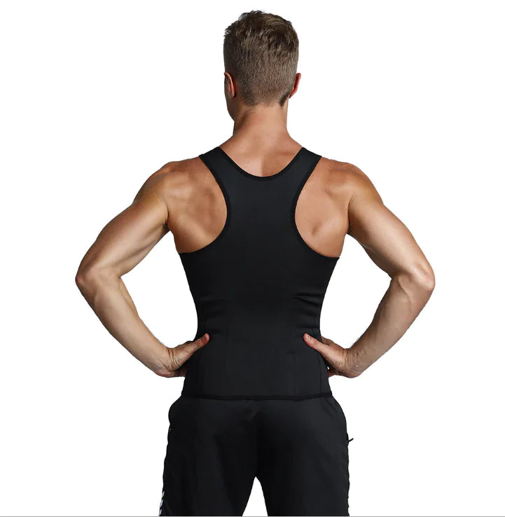 Men's Sports Rubber Steel Boned Shapewear Vest - Vero.com 