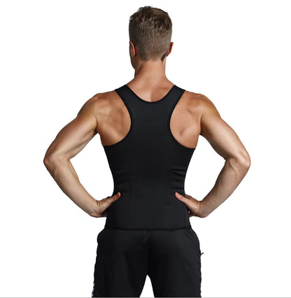 Men's Sports Rubber Steel Boned Shapewear Vest - Vero.com 
