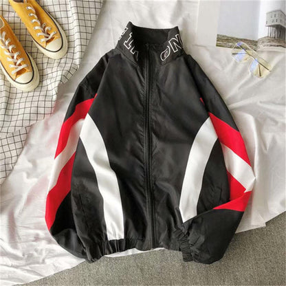 Jacket Men Windbreaker Autumn Hip Hop Couple Thin Jacket Windbreaker Patchwork Multi Pockets Casual Track Coat Streetwear - Vero.com 