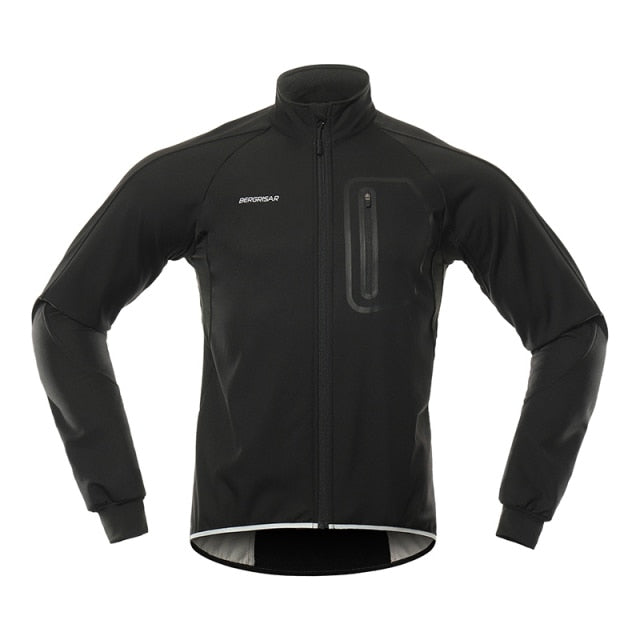 Cycling Jacket Men Winter Thermal Softshell Windproof Waterproof Bike Jacket MTB Coat Bicycle Clothing Reflective - Vero.com 