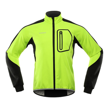 Cycling Jacket Men Winter Thermal Softshell Windproof Waterproof Bike Jacket MTB Coat Bicycle Clothing Reflective - Vero.com 