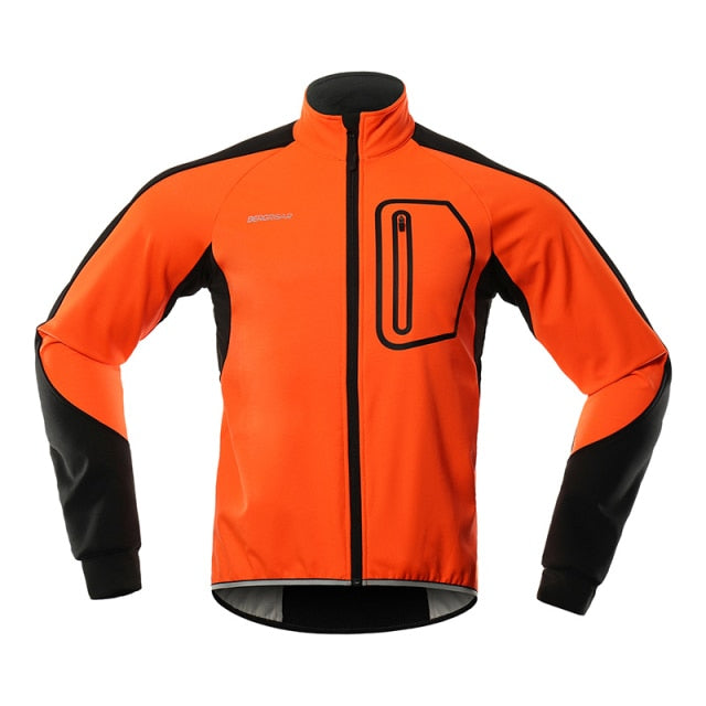 Cycling Jacket Men Winter Thermal Softshell Windproof Waterproof Bike Jacket MTB Coat Bicycle Clothing Reflective - Vero.com 