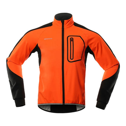 Cycling Jacket Men Winter Thermal Softshell Windproof Waterproof Bike Jacket MTB Coat Bicycle Clothing Reflective - Vero.com 