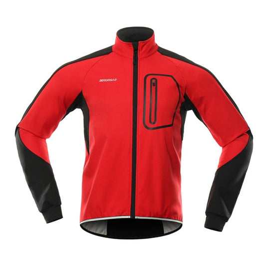 Cycling Jacket Men Winter Thermal Softshell Windproof Waterproof Bike Jacket MTB Coat Bicycle Clothing Reflective - Vero.com 