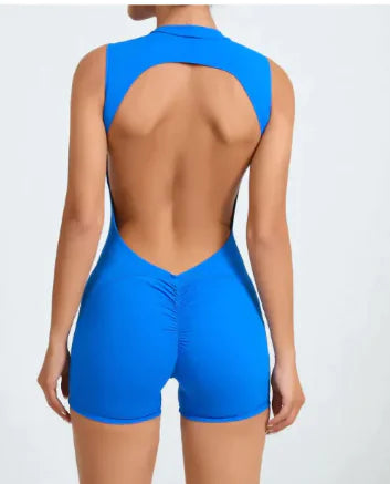 Backless Yoga Jumpsuit with Cutout Design (One Piece) - Vero.com 