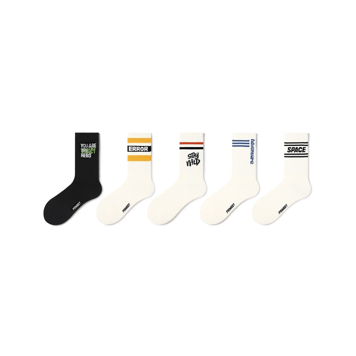 Stay Wild All-season Unisex 5pcs Crew Socks Set - Vero.com 