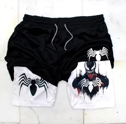 Marvel Spider-Man Venom Gym Shorts Men Fitness - Vero.com 