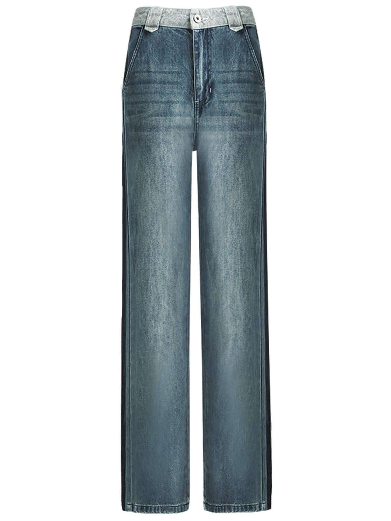 Washed Denim Flared Blue Jeans - Vero.com 