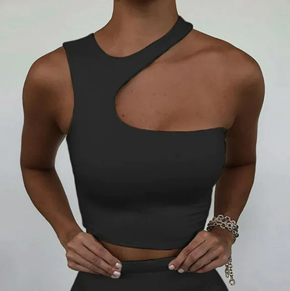 Halter Sleeveless Tight-Fitting Sports Vest - Vero.com 